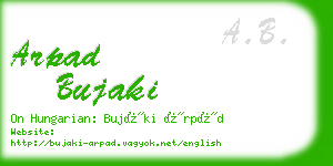 arpad bujaki business card